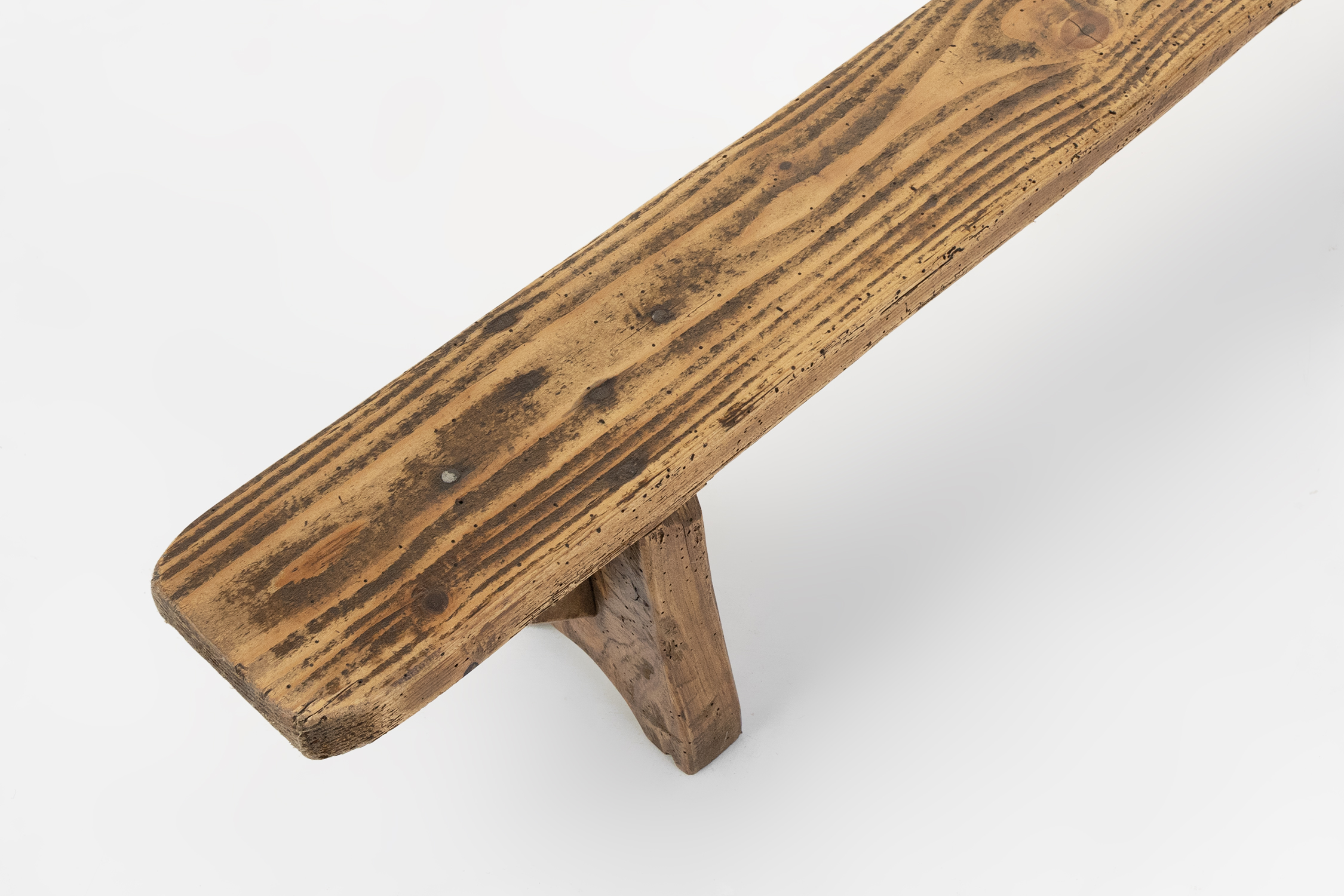 Mid century low wooden bench, France ca. 1850thumbnail